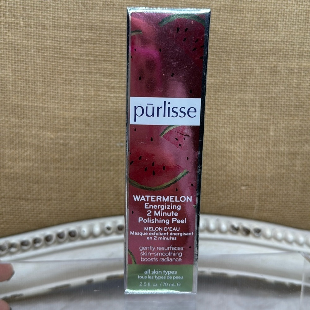 Purlisse Watermelon Energizing Exfoliant 2 Min. Polishing Peel 2.5oz New in Box